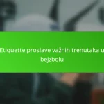 Etiquette proslave važnih trenutaka u bejzbolu