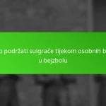 Kako podržati suigrače tijekom osobnih borbi u bejzbolu