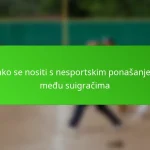 Kako se nositi s nesportskim ponašanjem među suigračima