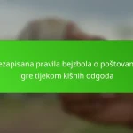 Nezapisana pravila bejzbola o poštovanju igre tijekom kišnih odgoda