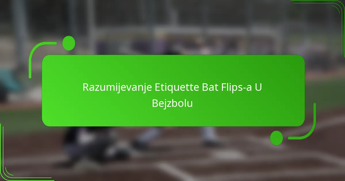 Razumijevanje Etiquette Bat Flips-a U Bejzbolu