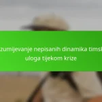 Razumijevanje nepisanih dinamika timskih uloga tijekom krize