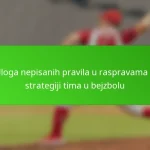 Uloga nepisanih pravila u raspravama o strategiji tima u bejzbolu