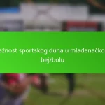 Važnost sportskog duha u mladenačkom bejzbolu